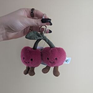 JELLYCAT AMUSEABLE CHERRIES BAG CHARM